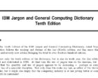 IBM Jargon and General Computing Dictionary (Tenth Edition)