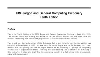 IBM Jargon and General Computing Dictionary (Tenth Edition)